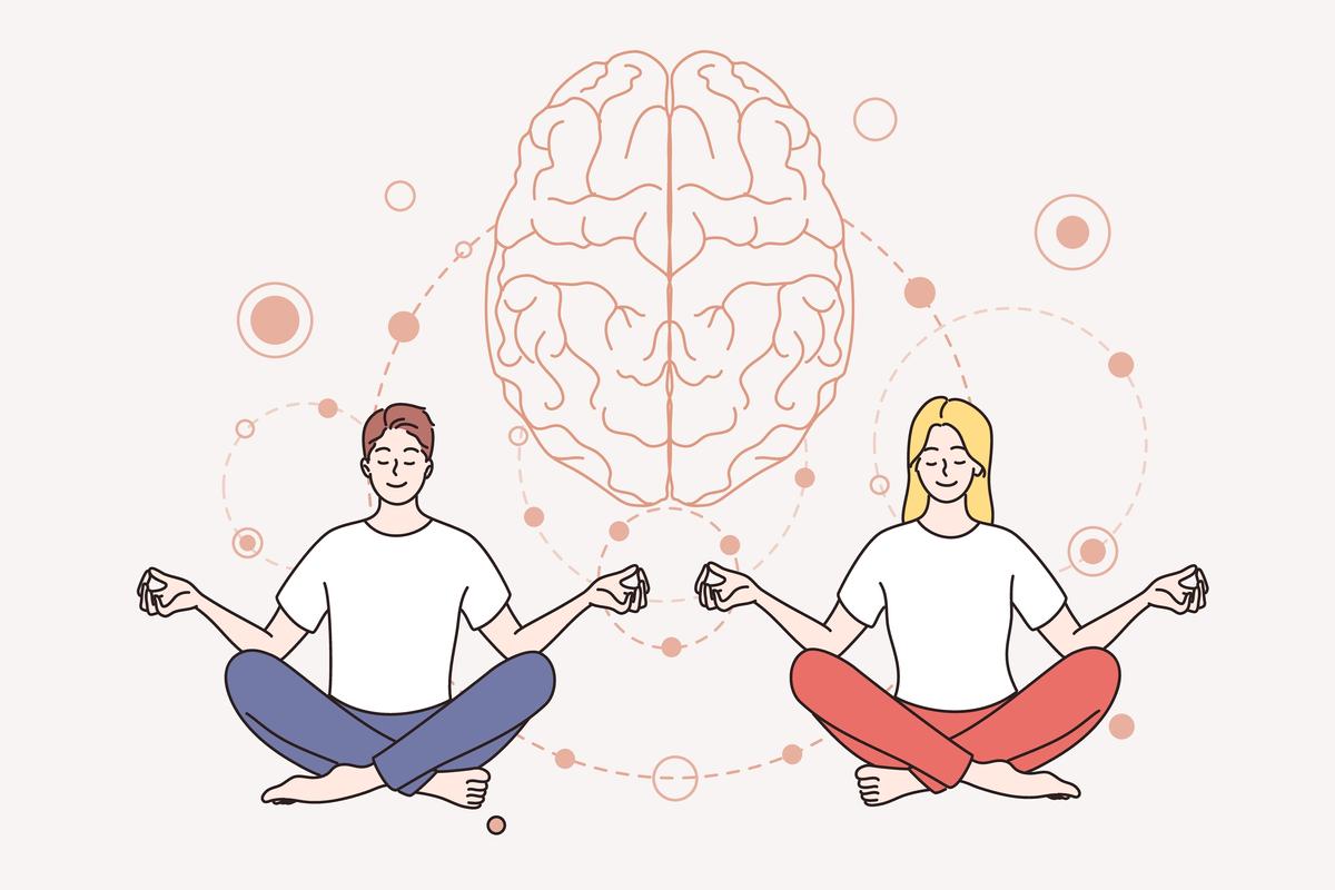 Man and woman meditating: Embracing Spirituality