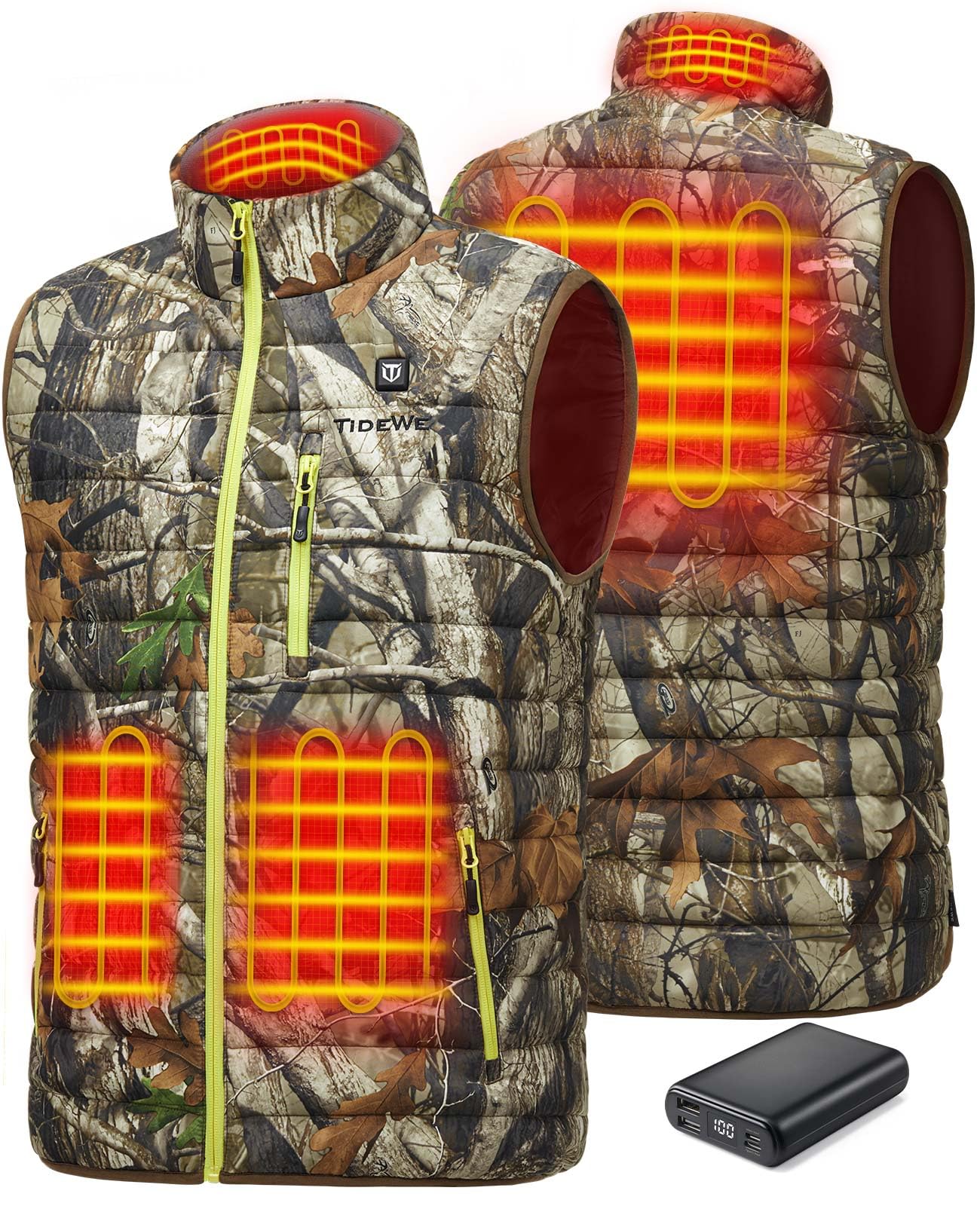 TIDEWE Men’s Heated Vest with Battery Pack