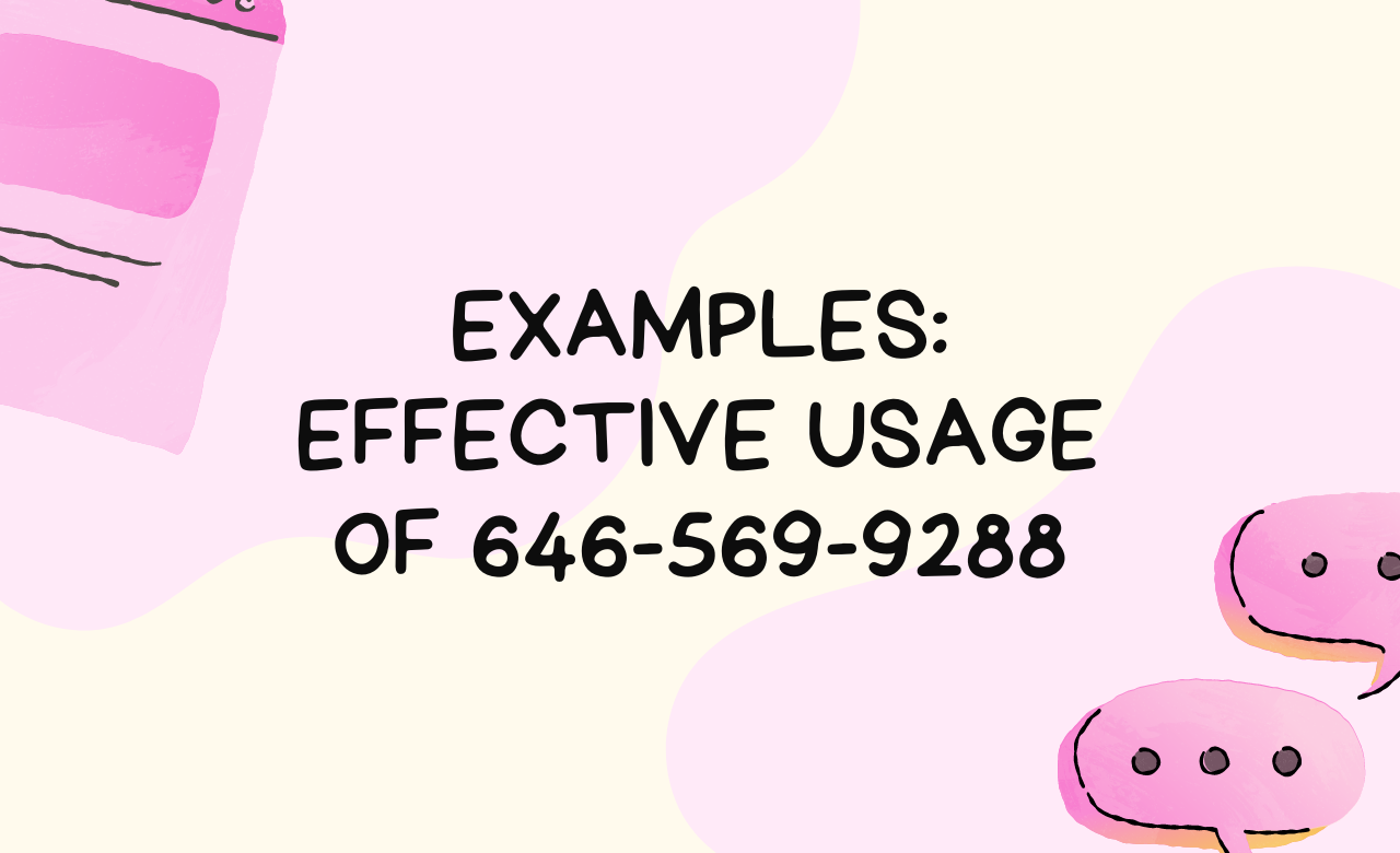 Examples: Effective Usage of 646-569-9288