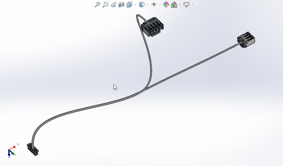 在SolidWorks中设计的线束