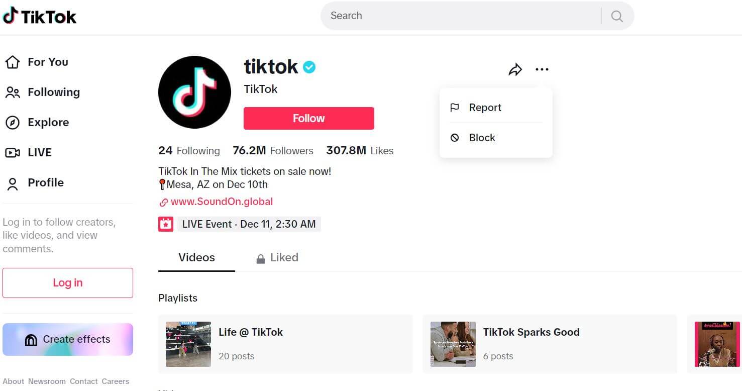 How to Block Someone on TikTok on the Web