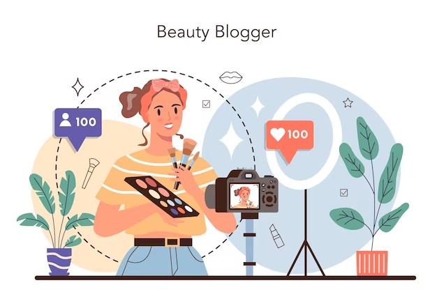 Beauty Blogger Graphical Illustration