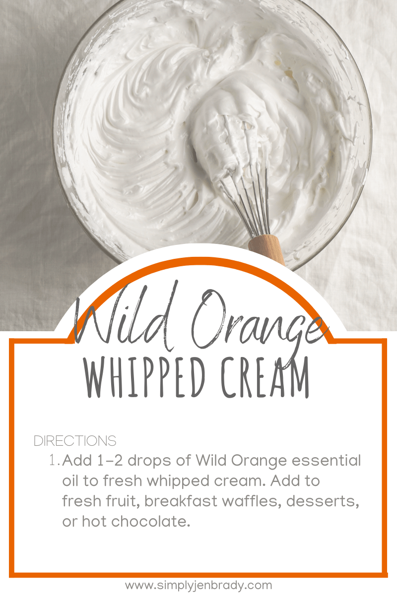 Here is a simple way to add a little orange flavor to your whipped cream!