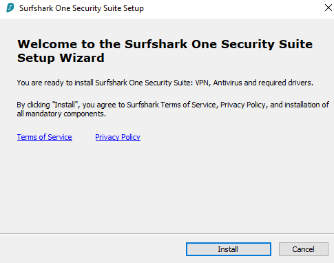 Установка приложения VPN Surfshark 