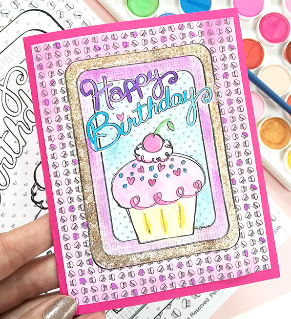 Coloring Page birthday card