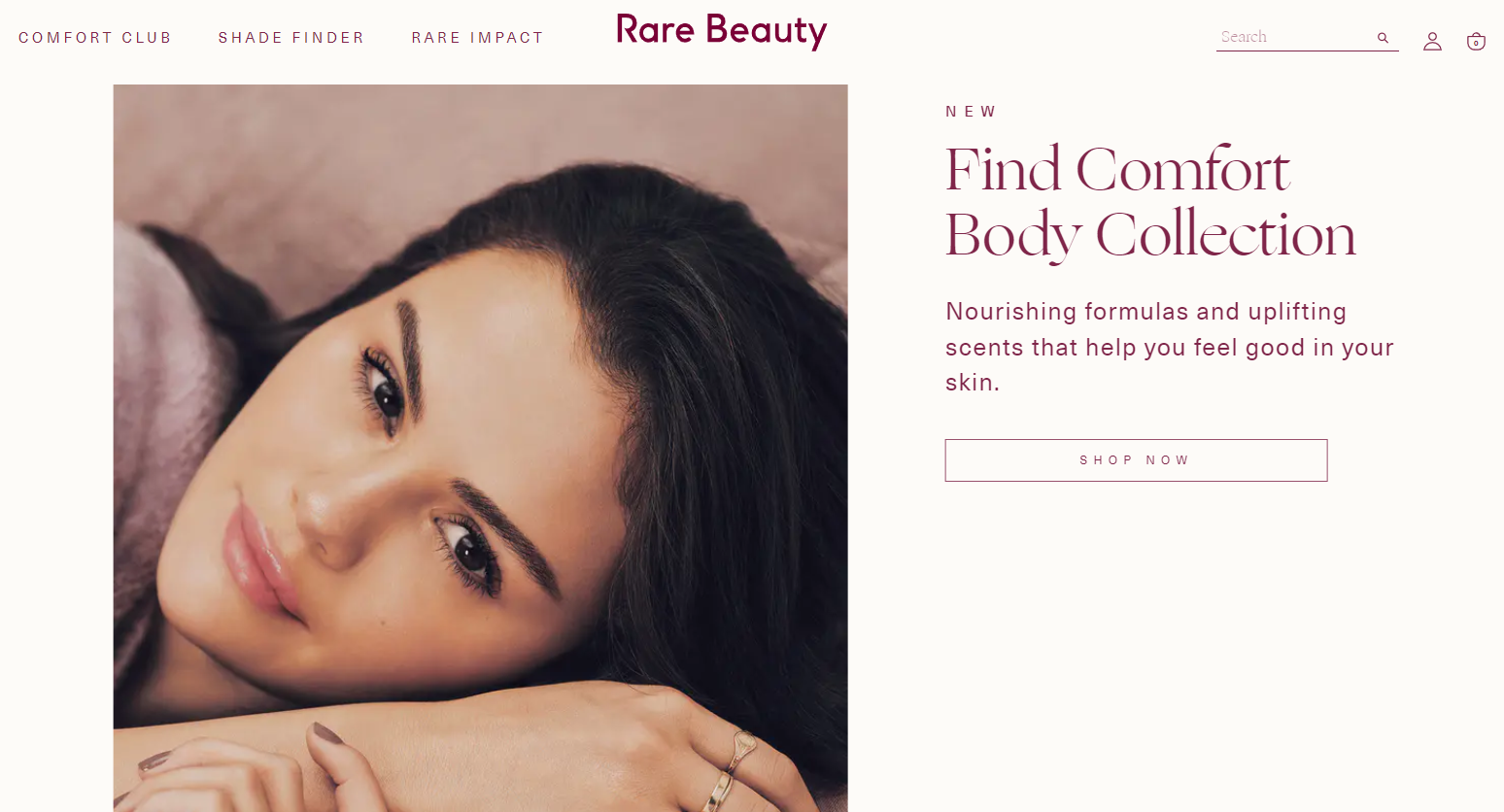 Shopify beauty stores Rare Beauty