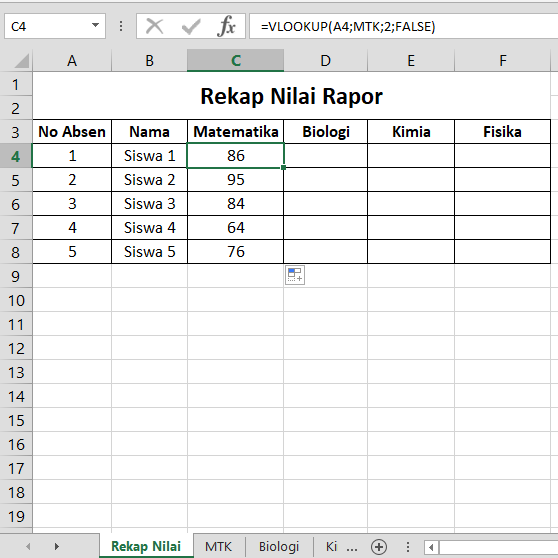 tutorial vlookup, rumus vlookup, cara vlookup, tutorial vlookup excel