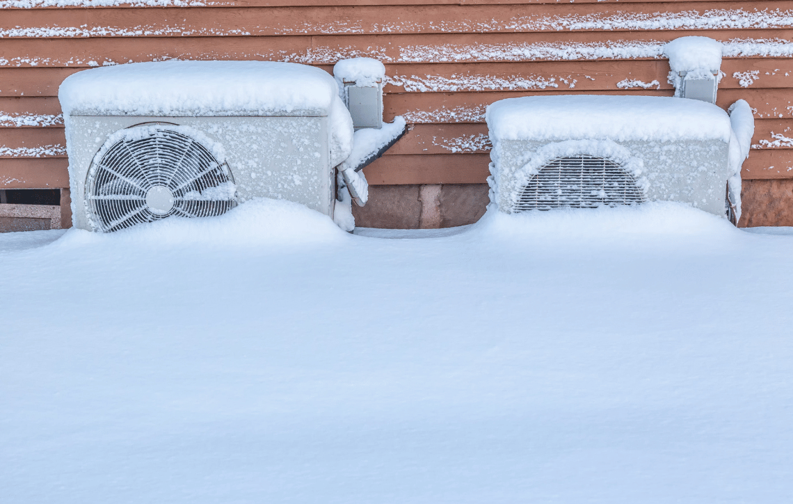 Two AC Units in Snow