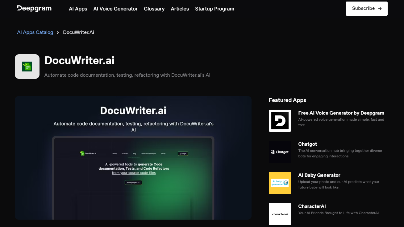 Deepgram's DocuWriter.ai