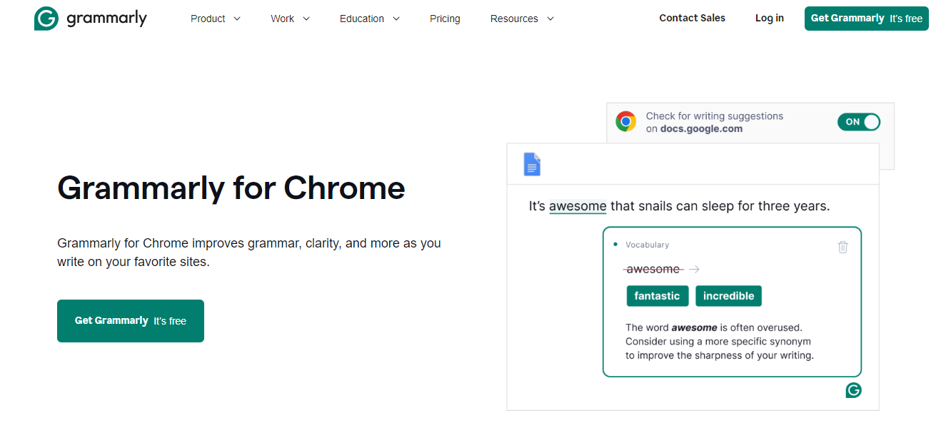 Chrome extensions for productivity - Grammarly
