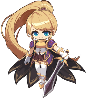Promotional artwork of the Dawn Warrior from MapleStory.