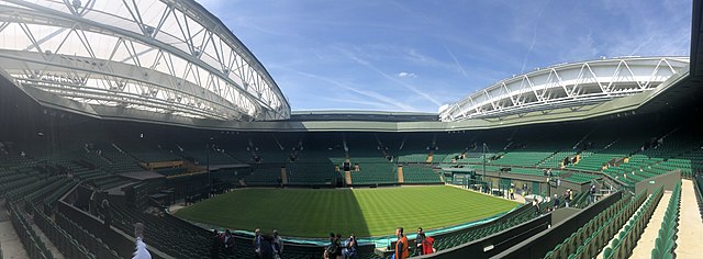 spotcovery-A panoramic picture of Wimbledon's Centre Court