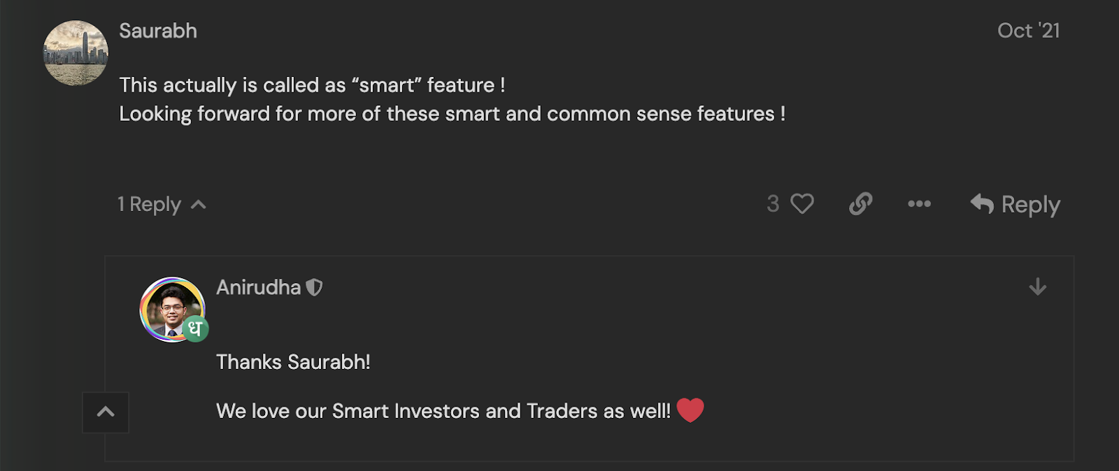 A user highlighting how awesome it is to use After Market Orders