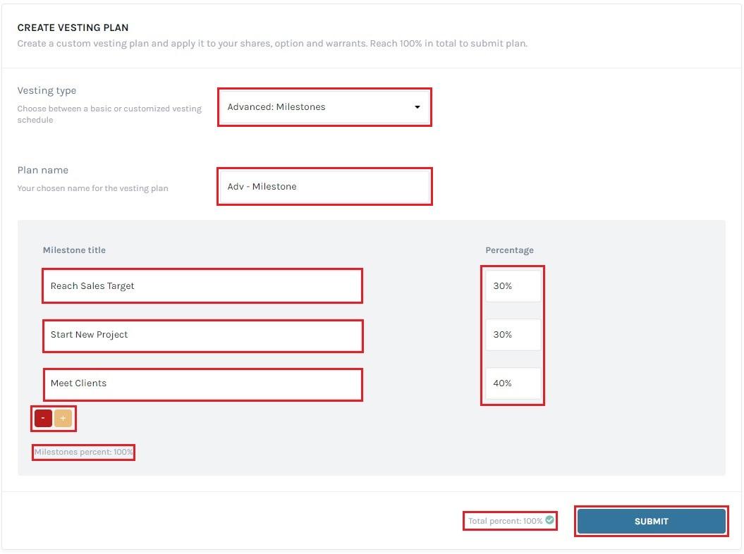 vesting plan name