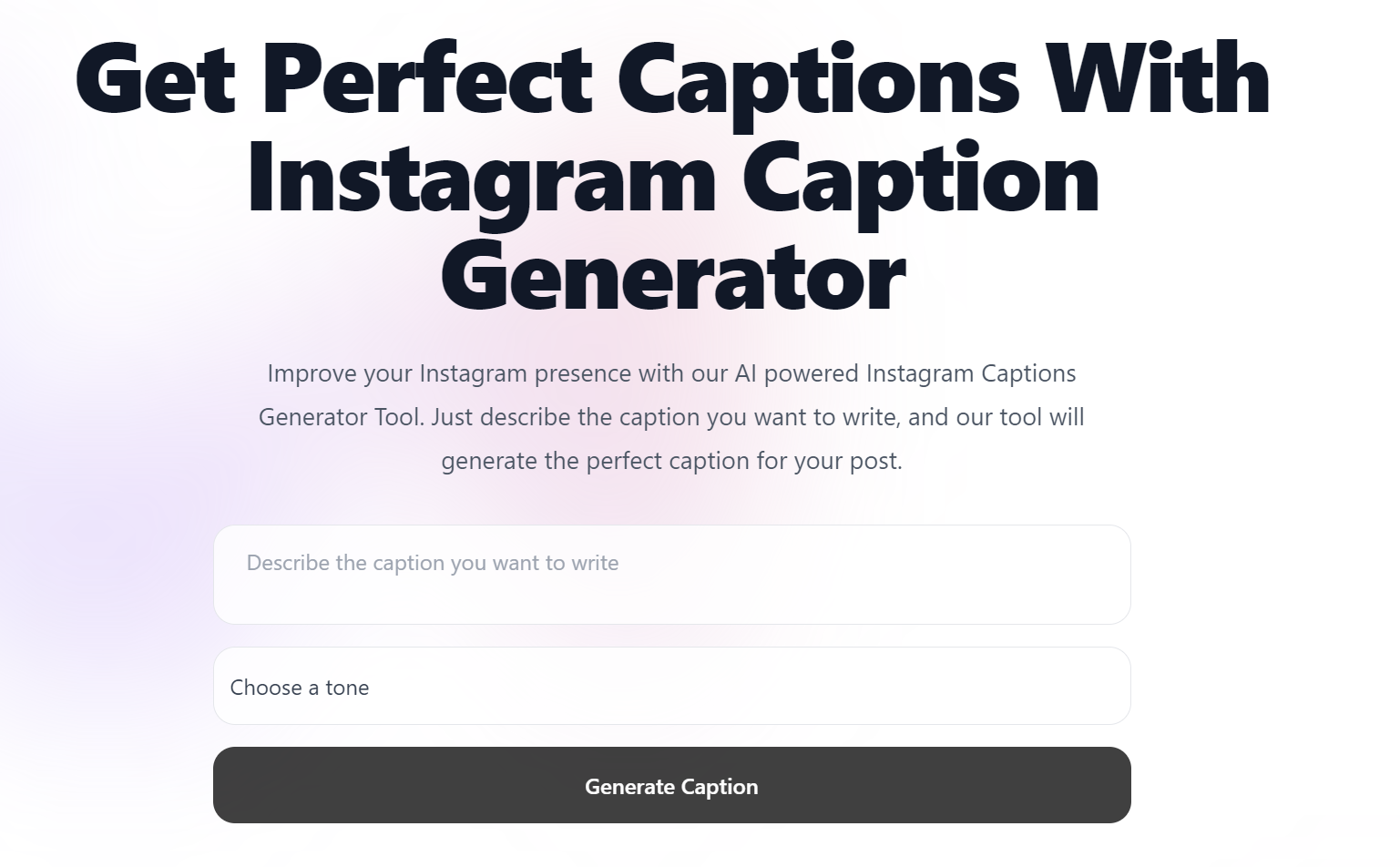 Instasize free caption generator