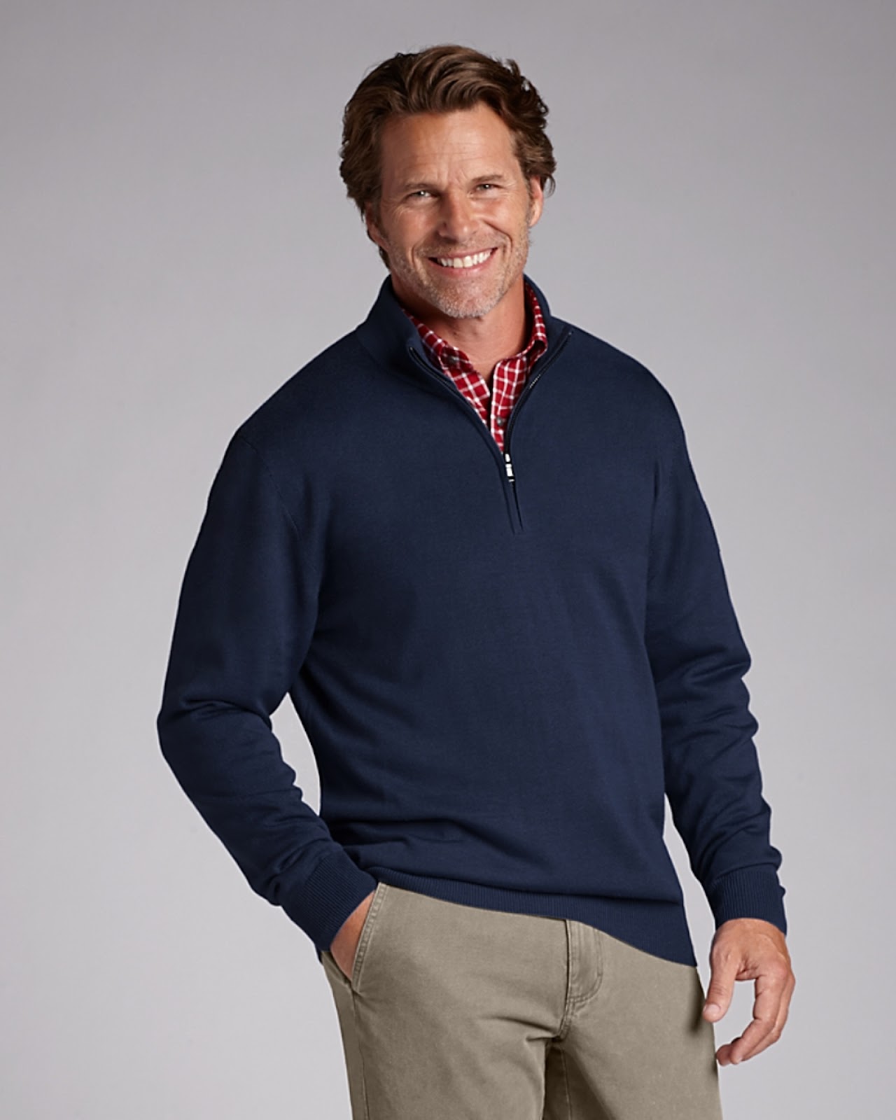 Classy casual Douglas Half-Zip Sweater Mock