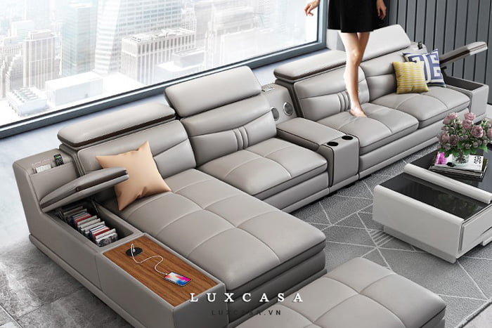 Ghế sofa góc thông minh hiện đại 