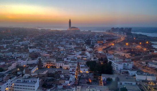 Birdseye view of Casablanca, Morocco
