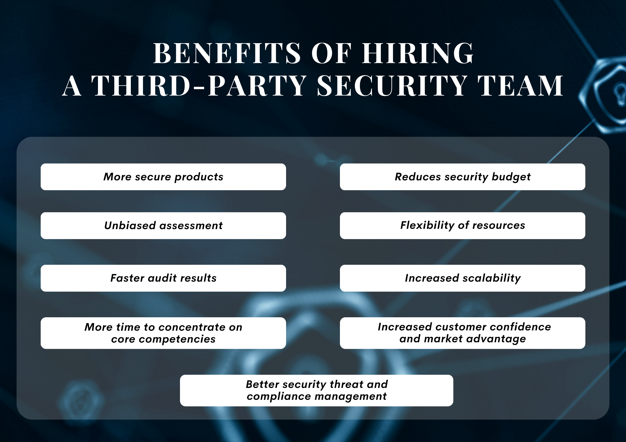 Benefits of hiring a third-party security team