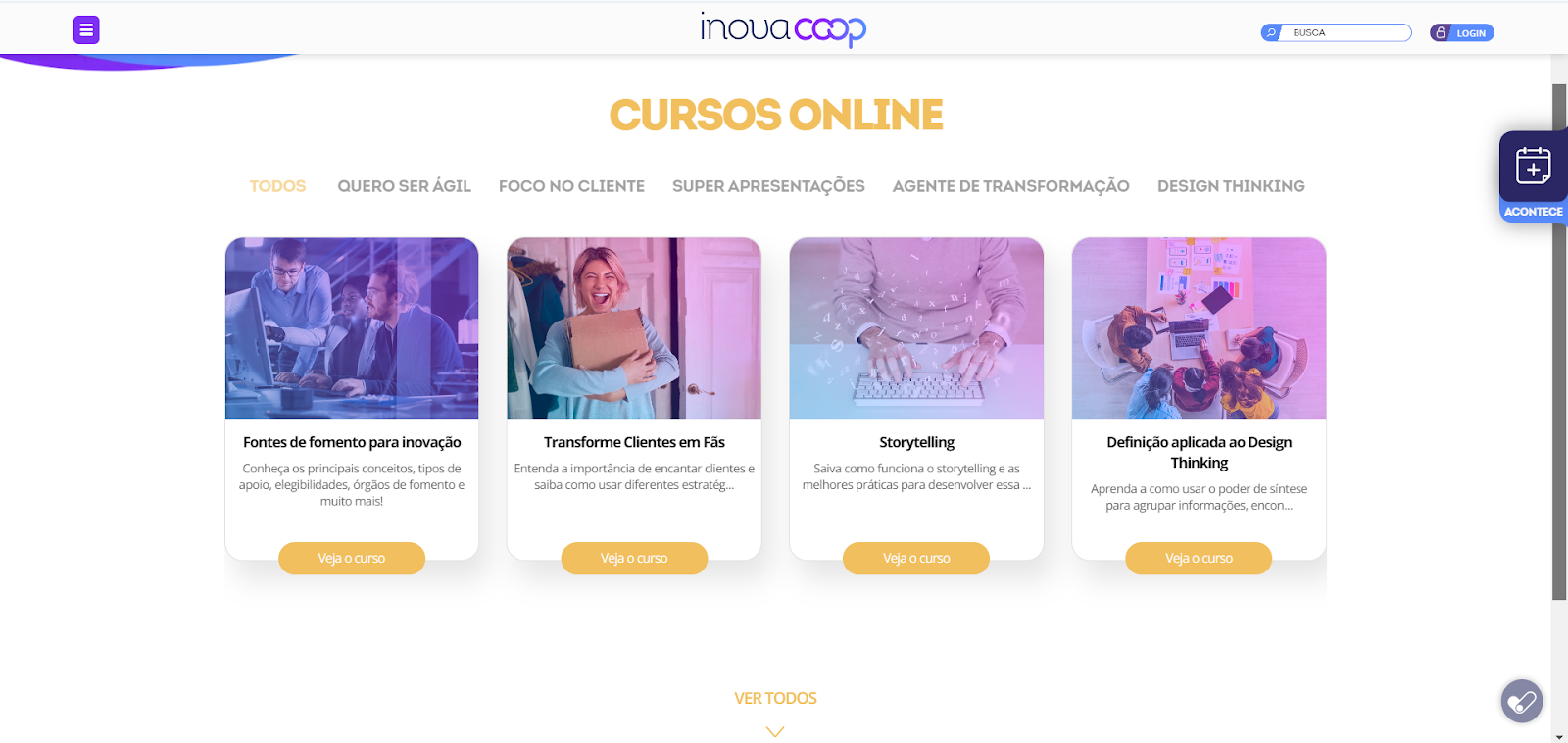 Confira os cursos online do portal InovaCoop