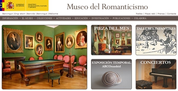 página web museo del romanticismo de madrid