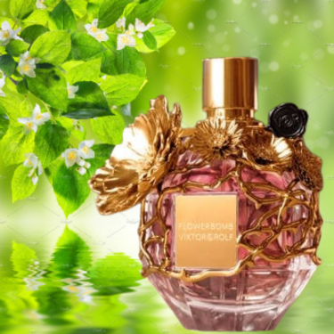 "Image of Viktor & Rolf Flowerbomb Haute Couture perfume bottle, symbolizing sophistication and allure with its floral fragrance.