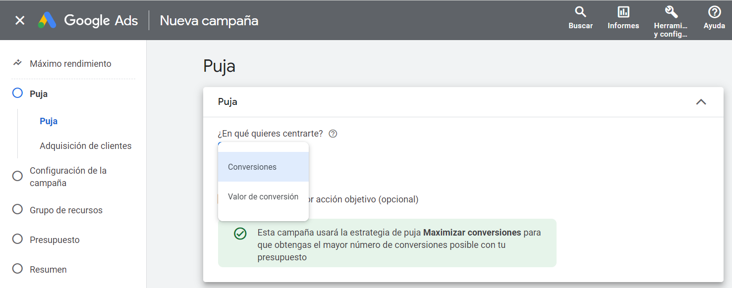 clientes potenciales performance max