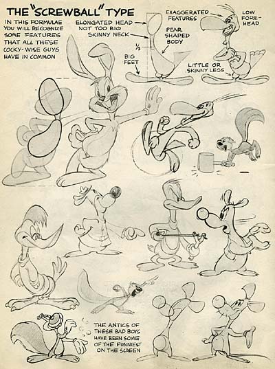 Preston Blair Screwball Type from his famous character design book.