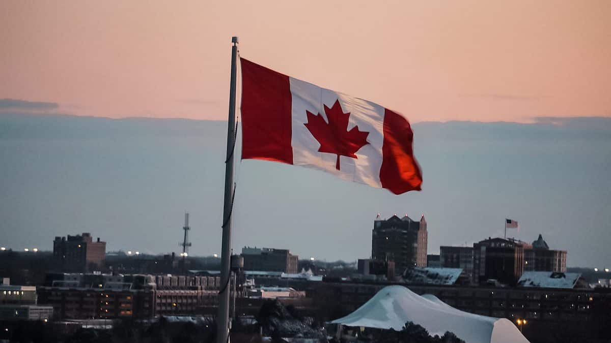 waving Canada flag