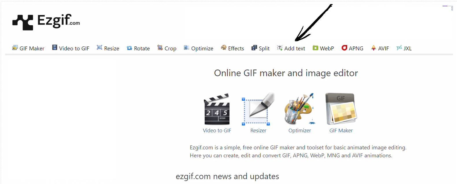 Creating a GIF with ezgif