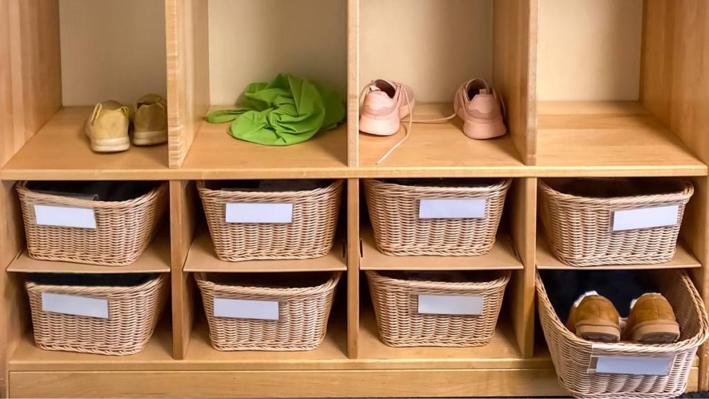 Fabric Bins for shoe storage