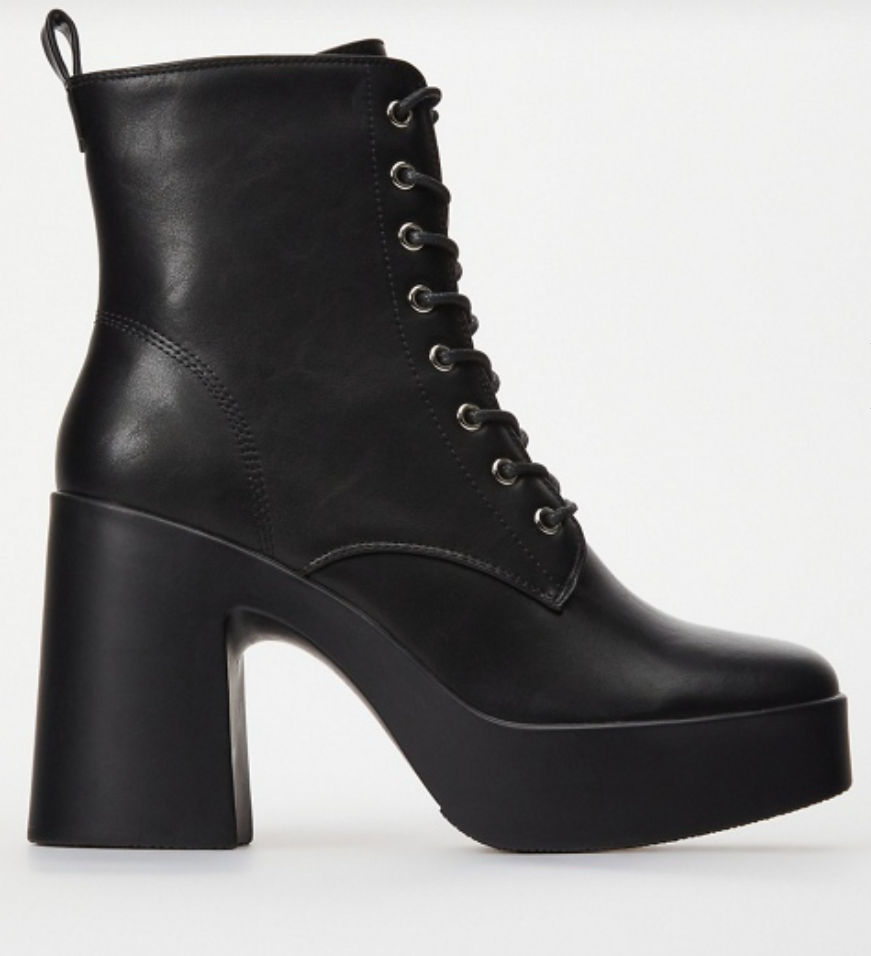 2. Letty Block Heeled Lace-Up Bootie