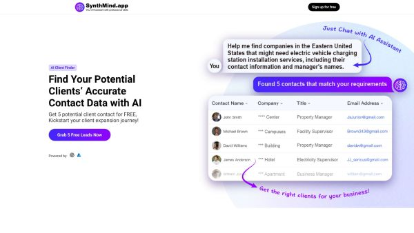 Find your potential clients' accurate contact data with AI with Obsidian