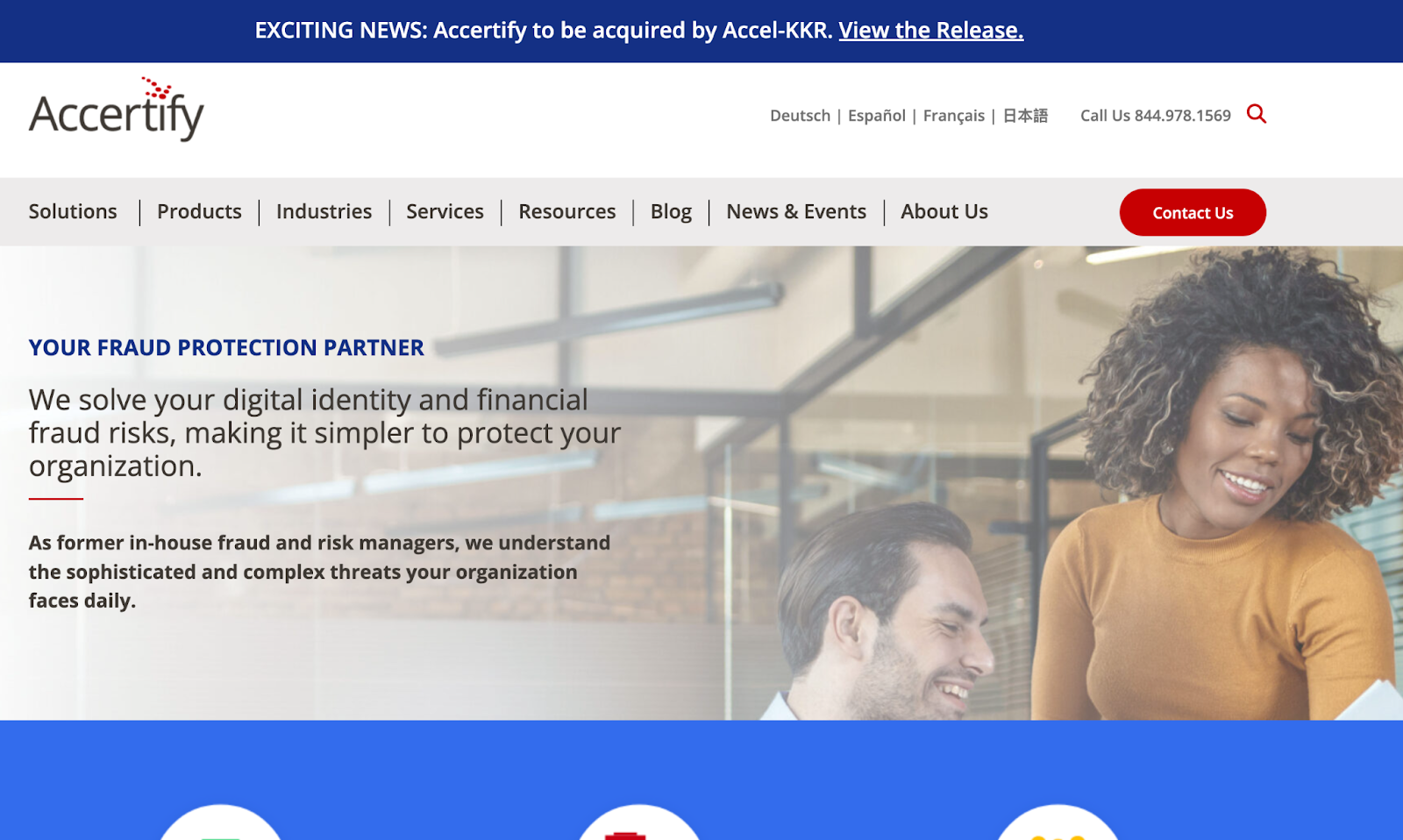 Accertify homepage