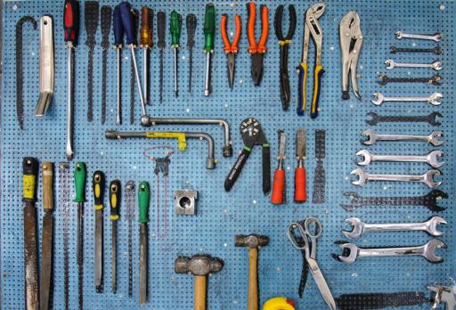 tools on tool wall