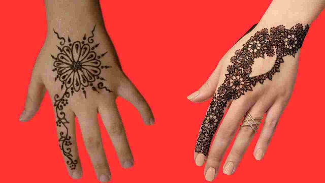 one finger mehndi design