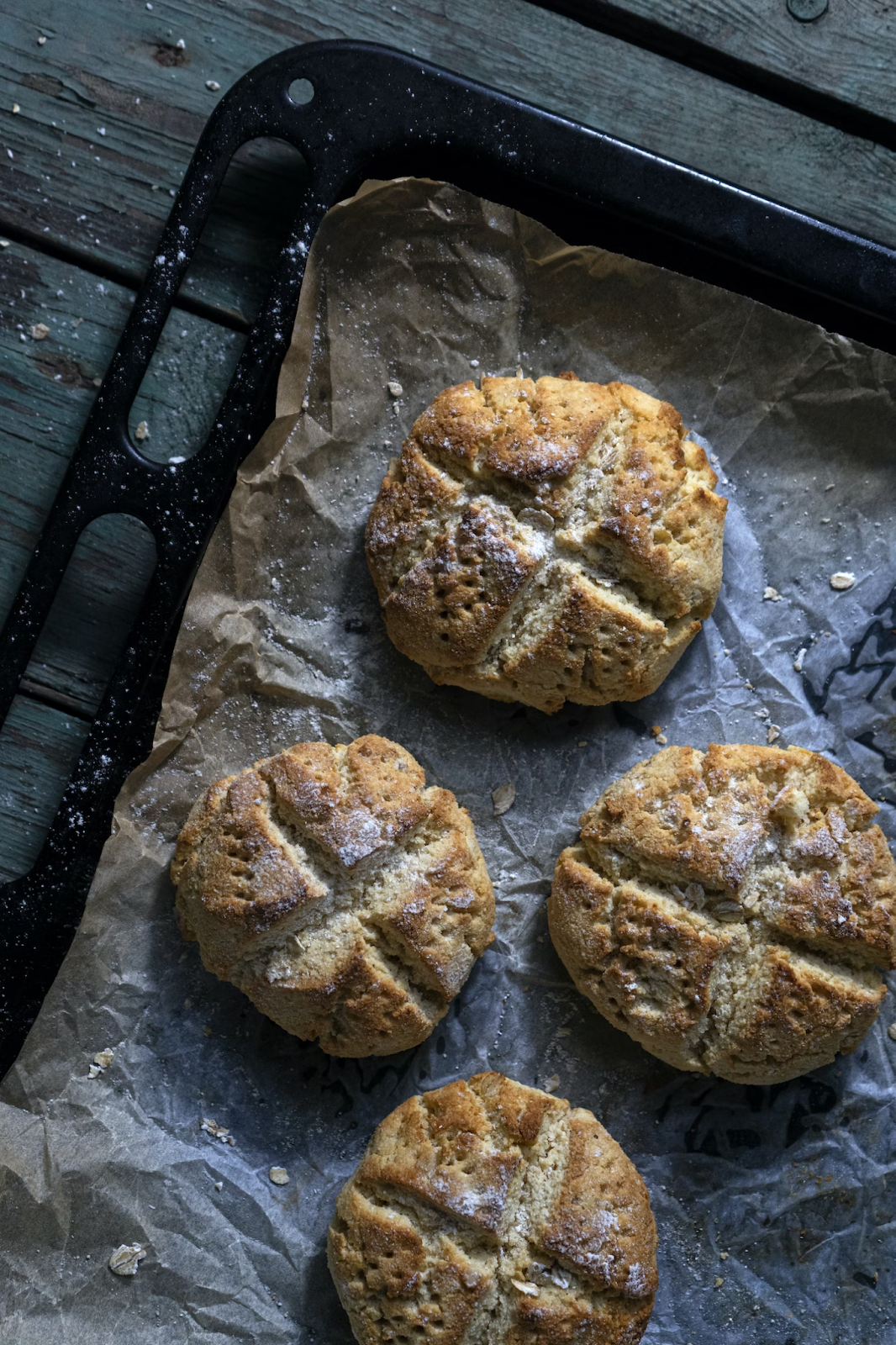 Fresh holiday snacks on a baking tray