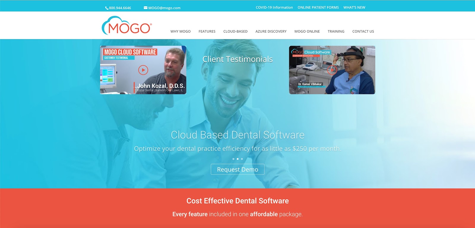 MOGO cloud-based dental practice management solution
