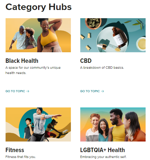 Healthline category hubs 