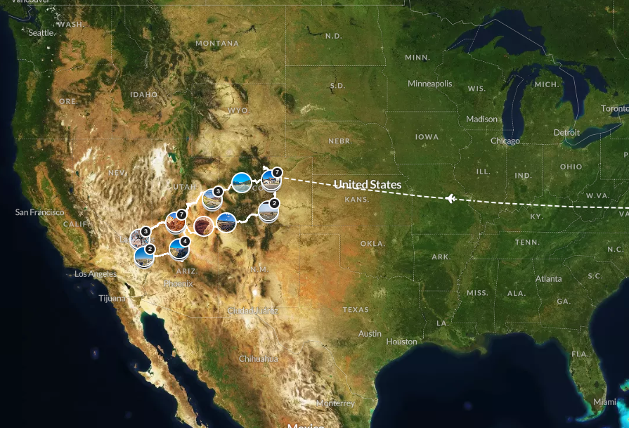 Kosten roadtrip Amerika - Itinerary
