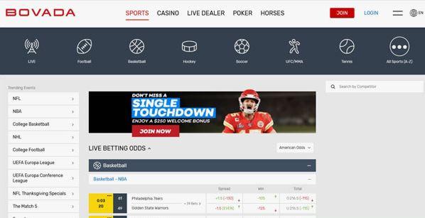 Sitio web con opciones de betting flexible