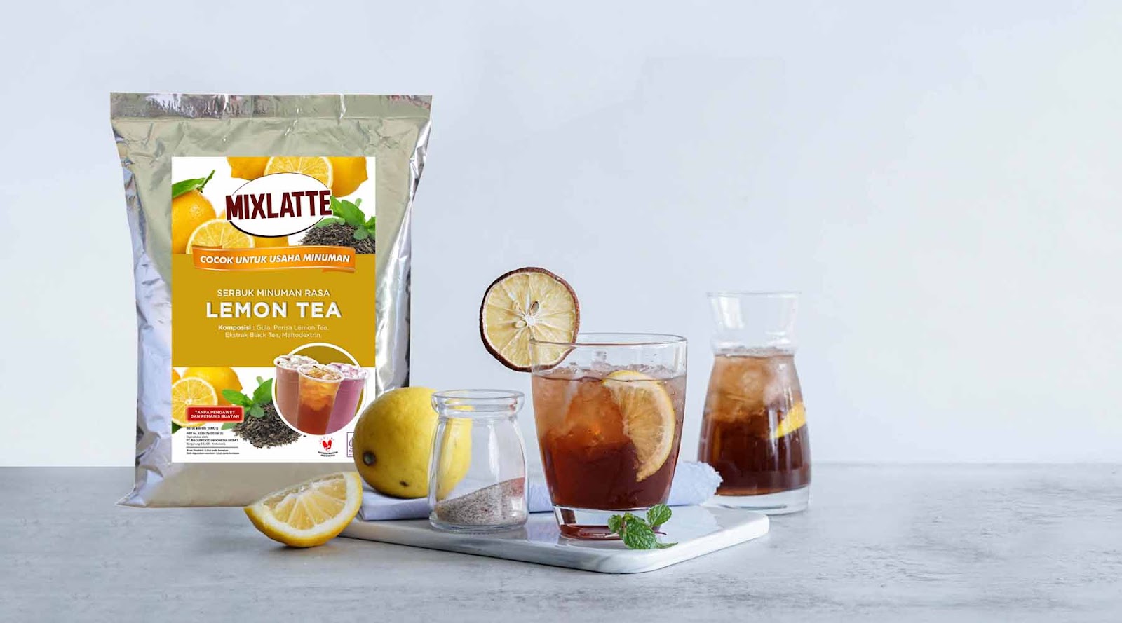 MIXLATTE Lemon Tea 1 kg Bubuk Minuman Dengan Gula / Serbuk Instan Rasa Teh  Lemon | Lazada Indonesia