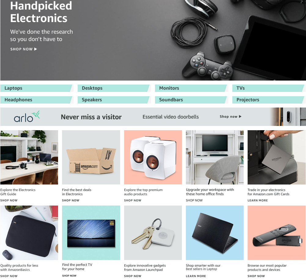Electronics category popular items on Amazon