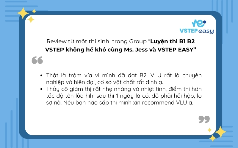 Review về điểm thi VLU