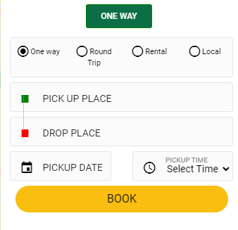 one way drop taxi booking
