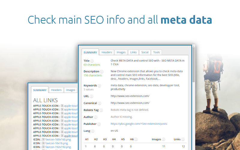 SEO Meta in 1 click - SEO Chrome extension screenshoot