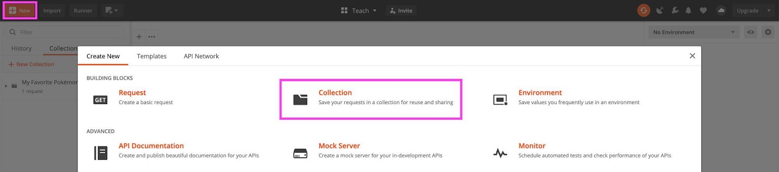 postman-create-new-collection