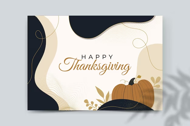 Business Card Template of Happy Thanksgiving
