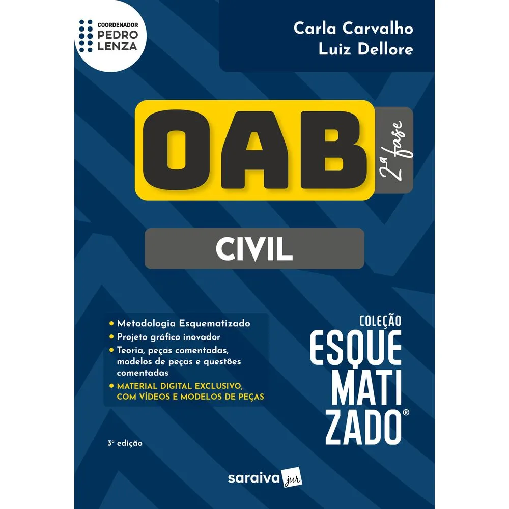 Capa OAB 2ª Fase – Civil – Coleção Esquematizado – 3ª Edição 