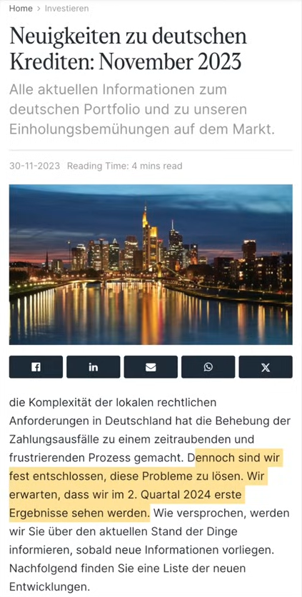 Blogeintrag „Neuigkeiten zu deutschen Krediten: November 2023“